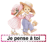 Gif animé je pense à toi enfants
